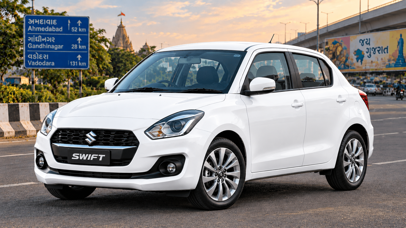 Hatchback (Maruti Swift) – Economy taxi in Gujarat